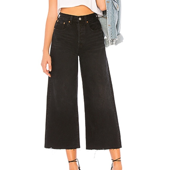 levi's high water wide leg jeans